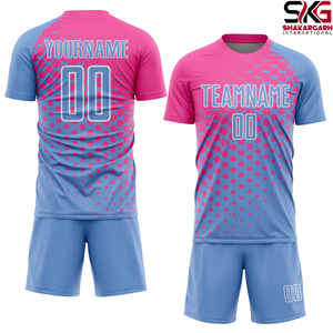 Maillot de football personnalisé noir et rose pour adulte, maillot de football à manches courtes, uniforme d'équipe, séchage rapide, tenue d'entraînement pour match - Product Image 5