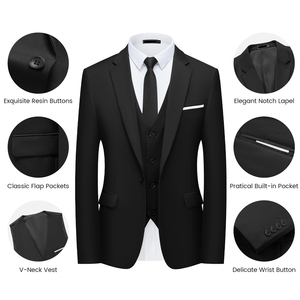 ขายส่งชุดสูทผู้ชายแบบ 2 ชิ้น ผ้าเนื้อนุ่ม ดีไซน์ล่าสุด ผลิตตามสั่ง สำหรับขายจากโรงงาน - Product Image 3