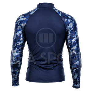 เสื้อแรชการ์ดแขนยาวสำหรับผู้ชาย ป้องกันรังสียูวี ชุดว่ายน้ำแบบรัดรูป แห้งเร็ว เหมาะสำหรับเล่นเซิร์ฟ ตกปลา ออกกำลังกาย รับผลิตตามสั่งขายส่ง - Product Image 2