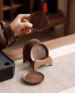 Sous-verres carrés en bois personnalisés, antidérapants, design Wabi Sabi, lavables, écologiques, pour table à manger, salon, UO INDIA - Product Image 5