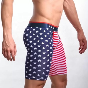 80% poliéster 20% Spandex pantalones cortos de compresión para hombres estampado de sublimación personalizado secado rápido transpirable gimnasio Fitness entrenamiento medio sólido - Product Image 3