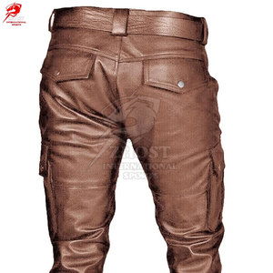 กางเกงหนังผู้ชายสไตล์โมเดิร์นสวมใส่สบาย ผลิตในปากีสถาน เหมาะสำหรับใส่ลำลองและขี่ม้า ทำจากวัสดุที่ทนทาน - Product Image 6