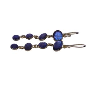 Ensemble de boucles d'oreilles pendantes en argent sterling 925 plaqué or pour femmes, pour les occasions spéciales - Product Image 3