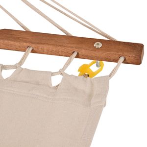 Extra Large Boho stile interno/esterno pisolino in cotone naturale bianco amaca pesante in legno basamento parasole baldacchino solo per interni - Product Image 3