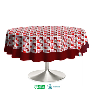 100% Cotton Woven Floral Printed Round <b>Table</b> <b>Cloth</b> Soft Touch Waterproof Oilproof Decorative Use for Dining Kitchen - Product Image 2