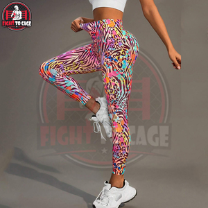 Leggings Deportivos para Mujer con Estampado de Sublimación Personalizado, Cintura Alta, para Yoga, con Estampado Animal Colorido, Resistentes a Sentadillas, Ropa de Gimnasio - Product Image 3