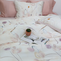 Haute qualité bio 100% soie Vintage confort ensemble de draps chaud hiver imprimé hôtel literie en gros