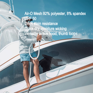 เสื้อตกปลาทรงสลิมฟิตแบบมืออาชีพ ระบายอากาศได้ดี แขนยาว มีฮู้ด ผ้าโพลีเอสเตอร์ รับสกรีนโลโก้ - Product Image 4