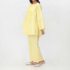 ชุดสูท PS4076 2ชิ้นเสื้อเบลเซอร์ผ้าชิกันคาริปักลายสำหรับผู้หญิง - Product Image 2