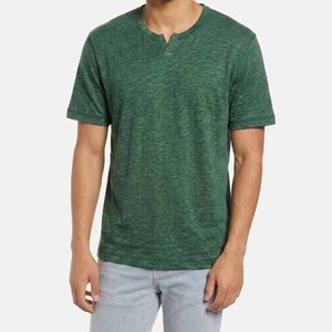 Camiseta de Manga Corta para Hombre, Color Verde Menta, Cuello Redondo, Corte Regular, Informal, 100% Algodón Jersey, Color Sólido en la Parte Delantera, Ecológica - Product Image 4