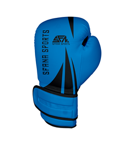 Gants de MMA en cuir de qualité supérieure pour enfants, bleus, blancs, rouges, jaunes, 16 oz, en cuir imperméable, personnalisables pour l'Europe et la Russie - Product Image 2