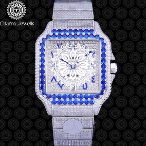 Charm_Jewells Luxury Stainless Steel Square <b>Watch</b> With Diamond Bezel Sapphire Crystal Date Display <b>Mechanical</b> Movement Unisex - Product Image 5