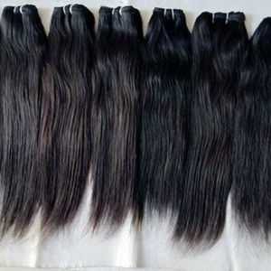Extensiones de Cabello Humano Virgen Sin Procesar con Cutícula Intacta, Doble Trama, Cabello Indio Natural de Templo, Venta al Por Mayor - Product Image 1