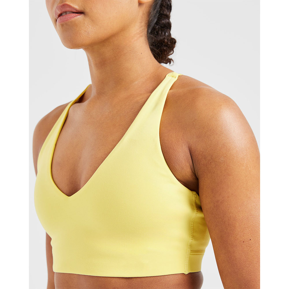 High Quality Staple Sports Bra Adjustable Back Straps V Shaped Neckline High Impact Latest Women Fitness Sports Bra Breathable