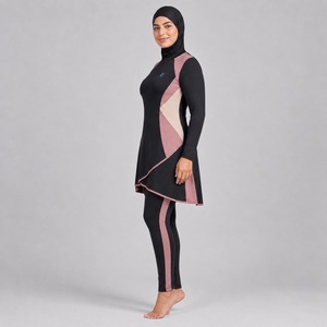 Ensemble Burkini Modeste 4 Pièces Couvrant Entièrement le Corps, Maillot de Bain Musulman Élégant à Manches Longues pour Femme - Product Image 2