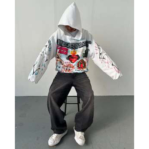 Sudaderas con Capucha Personalizadas para Hombre, Talla Grande, Felpa Francesa, 100% Algodón, 400 g/m², Impresión Serigrafiada, Fabricantes de Logotipos Personalizados - Product Image 1