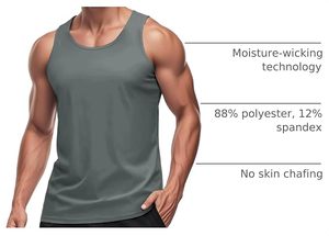 เสื้อกล้ามครอปคอวีแขนกุดสำหรับผู้ชาย |   ผ้าฝ้าย 100% สไตล์ฮิปฮอป |   เสื้อครอปออกกำลังกายแบบสั่งทำพิเศษ |   รับผลิตแบบ OEM ODM ขายส่ง - Product Image 3
