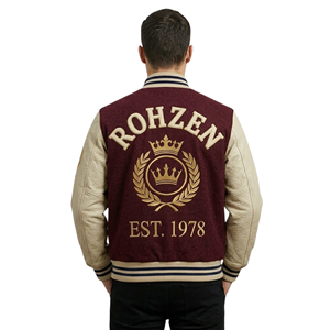 High Quality ODM OEM Customized College <b>Baseball</b> Varsity <b>Jacket</b> <b>Men</b>’s Fleece Letterman Bomber Coat Custom Streetwear - Product Image 5