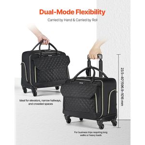 17.3 Inch Laptop Rolling Briefcase Wheeled <b>Computer</b> Tote <b>Bag</b> with 4 Spinner Wheels and TSA Lock Fits up to 17.3 Inch Laptop - Product Image 5