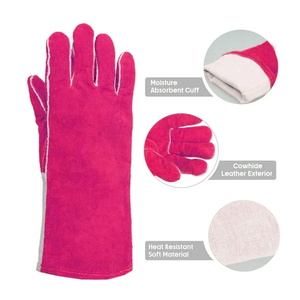 Gants thermiques en cachemire rose, longueur poignet, style uni, pour usage quotidien, chaleur hivernale - Product Image 3