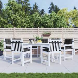 Juego de 6 Cojines para Silla de Exterior, Color Antracita, 100% Poliéster, Cojín para Silla de Respaldo Bajo - Product Image 3