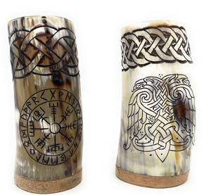 100% Authentic Polished Buffalo Horn Drinking Mug / Viking Drinking <b>Beer</b> Horn Cup Tankard - Product Image 5
