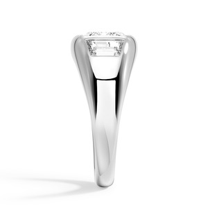 Bague pour homme en diamant de laboratoire de qualité supérieure, or blanc 18 carats, style baguette - Product Image 2
