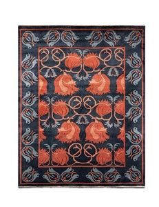 Haute Antique 100% laine tapis tapis 10x14 noir rouge persan moderne tapis fait à la main pour salon 12x12 12x10 taille disponible - Product Image 1