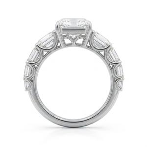 Premium 14k White Gold Lab-Grown Diamond Engagement Wedding Anniversary Party Band <b>Ring</b> IGI Certified Prong Set Luxury Simple - Product Image 2