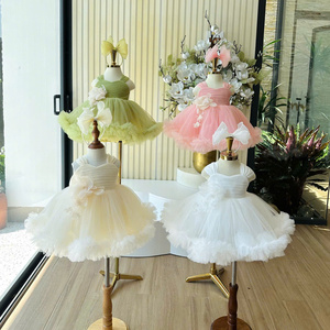 36 Boutique <b>Kids</b> Bloom Ball Gown with Handmade Flower Applique, Soft Tulle Party Dress by Nhung Nguyen - Product Image 1