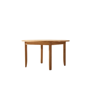 Minimalist <b>Round</b> <b>Outdoor</b> Dining <b>Table</b> Natural Solid Teak Wood Slatted Top Durable Construction Garden Patio and Resort Use - Product Image 4