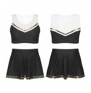 Ensembles d'uniformes de cheerleading imprimés, respirants et confortables, personnalisables en gros pour les équipes de cheerleading féminines 2026 - Product Image 5