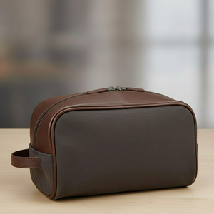 Trousse de Toilette Homme Grande Capacité en Toile Vintage avec Fermeture Éclair, Portable pour Maquillage et Articles de Rasage - Product Image 6