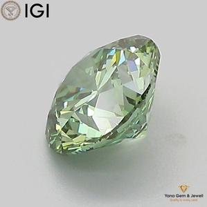 เพชรสีเขียวแฟนซีสดใส ความสะอาดระดับ VS1 ขนาด 6.44 มม. พร้อมใบรับรอง IGI สำหรับแหวนระดับไฮเอนด์ ทรงกลม น้ำหนัก 1.00 กะรัต เพชร CVD ที่เพาะเลี้ยงในห้องปฏิบัติการ - Product Image 5