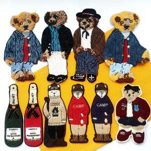 Parches Termoadhesivos de Chenilla con Bordado de Osito de Peluche para Ropa, Sombreros y Proyectos DIY - Forma de Corazón, Colores Personalizados - Product Image 3