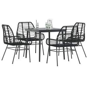 Conjunto de Comedor para Jardín en Negro - Product Image 1