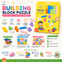 Juego de Bloques de Construcción de Silicona de Grado Alimenticio, para Mayores de 3 Años, Múltiples Colores, Aproximadamente 30 Piezas, Juguete Sensorial Antiestrés, Educativo y de Aprendizaje