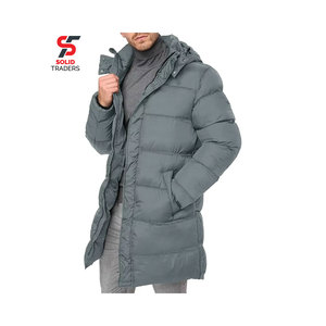 Manteau d'hiver en duvet Solid Trader Premium, chaud, à capuche, coupe-vent, vêtements d'extérieur décontractés, confortables, à porter tous les jours, coupe régulière, doublure en coton polaire à 70% - Product Image 1