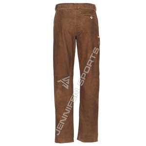 Pantalon de jogging unisexe allemand de haute qualité, costume bavarois pour l'Oktoberfest, marron, 100% cuir de vachette véritable - Product Image 6