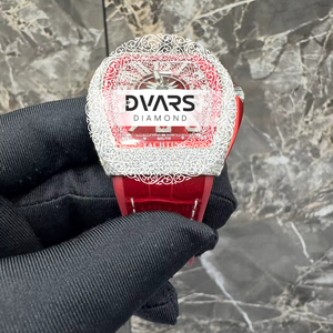 Reloj de Cuarzo Sofisticado a Prueba de Agua, Material de Aleación, Cristal con Revestimiento Premium, Puntero con Diamante Moissanite Color D VVS1, 20mm, Lujoso - Product Image 3
