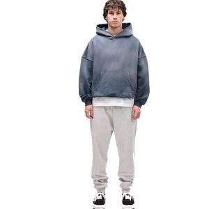 Sweat-shirts pour hommes en coton de qualité supérieure, effet délavé soleil, délavé à l'acide, couleur dégradée - Product Image 3