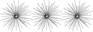 Juego de Murales Metálicos Triangulares con Follaje Floral Daystar Trade, 3 Piezas, Decoración Moderna Abstracta Geométrica para el Hogar, Entrada, Sala de Estar, Aniversario - Product Image 2