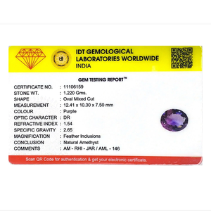 Piedra Preciosa Suelta de Amatista de Corte Ovalado de 6.1 Quilates para Joyería Fina - Product Image 4