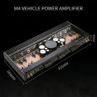 Amplificateur de puissance M4 140W RMS Classe AB avec égaliseur de basses pour système audio de voiture