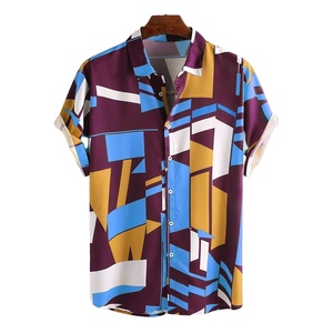 Premium Quality Men's Short Sleeve Polyester/Cotton Breathable Quick Dry Eco-Friendly Printed <b>Shirt</b> Fashionable Clothing Summer - Product Image 1