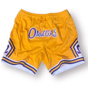 Pantalones Cortos Deportivos de Baloncesto Omega Psi Phi 2026 de Alta Calidad con Logotipo Personalizado, Ropa Deportiva Casual a la Moda para Hombre, 100% Algodón, Resistentes al Viento - Product Image 1