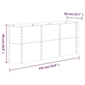 Macetas y jardineras elevadas de acero plateado con recubrimiento en polvo, grandes y duraderas - Product Image 6