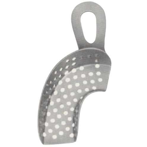 Plateaux d'empreinte dentaire manuels professionnels de qualité supérieure en acier inoxydable allemand perforé, autoclavables, avec poignée ergonomique, Classe I - Product Image 2