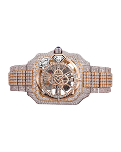 Montre de luxe pour homme en acier inoxydable de qualité supérieure avec diamants en moissanite - Product Image 1