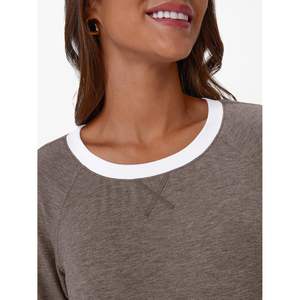 2025, camisetas de manga larga con cuello redondo para mujer, trajes casuales elegantes y elegantes en otoño, Camisetas Básicas de bloque de Color de talla XL a la moda - Product Image 1